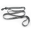 Hundeleine Checker Psiakrew Breite 2,5 cm, 1" breit, kräftiger schwarzer Karabiner 8cm