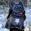 Decorative Dog Pillow Cushion French Bulldog black cuddly mascot