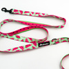 Laufleine für Hund Watermelon Psiakrew, Breite 2 cm, schwarzer Karabinerhaken 6 cm