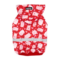 Dog Hoodie Piggy in Love Psiakrew, reflective inserts, frogs print