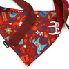 Bandana dla psa z motywem ludowym świątecznym wiązana chusteczka, apaszka bawełniana Winter Folk