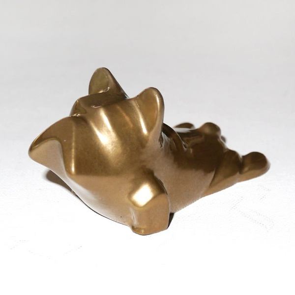 Sculpture French Bulldog Gold Yoga