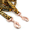 Dog Leash Tarzan width 2.5 cm, 1" wide, pink gold, big snap hook 8 cm