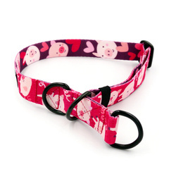 Half-choke collar Piggy in Love Psiakrew, 2.5 cm wide, medium and big dogs, black extras