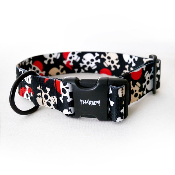 Dog Collar Psiakrew Pirates 4 cm, 1.57"  wide