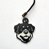 Pies Rottweiler breloczek, przywieszka do telefonu, charms