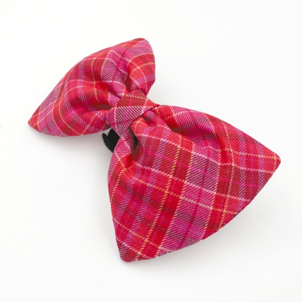 Checkered bow tie for a dog, elegant classic bow Psiakrew