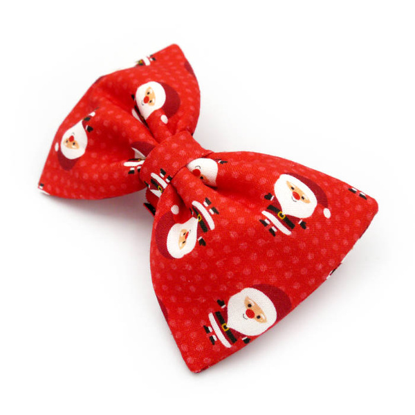 Christmas Dog Bow Tie- Santas, Pet Bow Tie, Bowtie, Collar Attachment