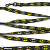 Long Dog Leash Bat Dog width 2 cm (0.78") wide, black snap hook 6 cm