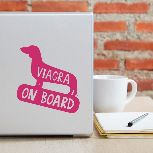 Car sticker with the name of the Dachshund Dog On Board Psiakrew