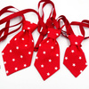 Red Christmas tie with white stars for a dog Psiakrew
