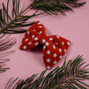 Dog Bow Tie, gift for dog, Pet Bow Tie, Bowtie, Collar Attachment red, white stars