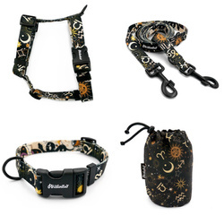 ACCESSORY KIT. Big dog. Zodiac Psiakrew Series; Collar, Harness, Leash, Sachet for dog treats