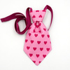 Pink Tie with hearts for dogs Psiakrew