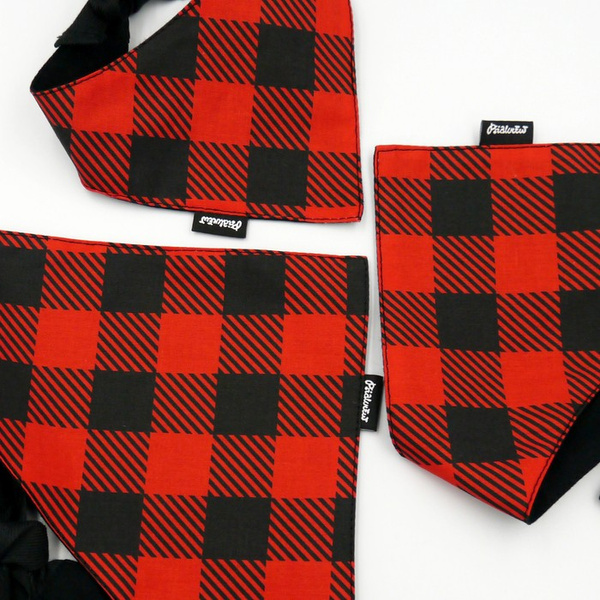 Dog Bandana Lumberjack Psiakrew handkerchief style to tie around your pet’s neck