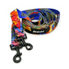Dog Leash Colorful Thicket width 2.5 cm, 1" wide, snap hook black 6cm
