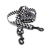 Dog Leash Checker width 2 cm wide, black snap hook 6 cm