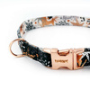 Dog Collar Psiakrew Deer Calls, 2 cm 0.78"  wide, for smaller dogs, pink gold clip
