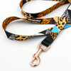 Walking leash for Dog Wild Animals Psiakrew, width 2 cm, golden snap hook 6 cm