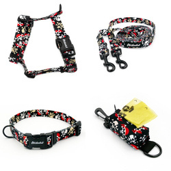 ACCESSORY KIT. Small dog. Pirates Psiakrew Series; Collar, Harness, Leash, Pouch