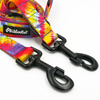 Lange abnehmbare Hundeleine Tie Dye Psiakrew, Band 2,5 cm, Karabiner 8 cm, schwarz