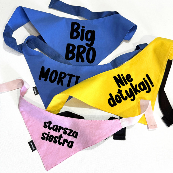 Bandana with the name of the Dog Psiakrew, personalized tied handkerchief, pink bandana scarf