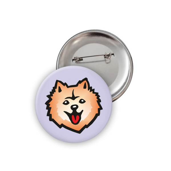 Pin Hund Spitz Psiakrew Button Badzyk 25mm