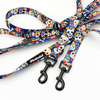 Long Dog Leash Día de los Muertos Psiakrew width 2 cm (0.78"), black snap hook 6 cm