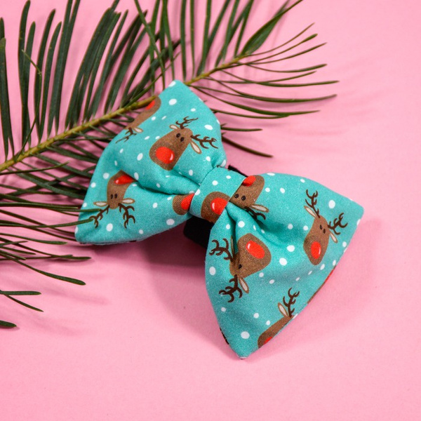 Christmas Dog Bow Tie Cat Pet Collar Decoration Rudolf Reindeer