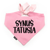 Dog Bandana – MAMA’S BOY – Psiakrew, personalized tied handkerchief, pink bandana scarf