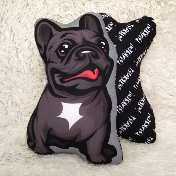 Decorative Dog Pillow Cushion French Bulldog black cuddly mascot