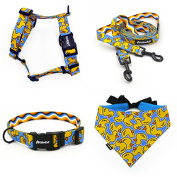ACCESSORY KIT. Small dog. Ducky Duck Psiakrew Series; Collar, Harness, Leash, Bandana