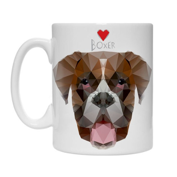 Mug Geometric Dog Boxer