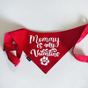 Bandana for Dog Mommy is my Valentine Psiakrew, red bandana scarf