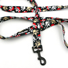 Dog Leash Pirates width 2.5 cm, 1" wide, black snap hook 6 cm