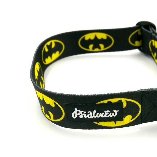 Half-choke collar Batdog, 3 cm wide, medium and big dogs, black extras