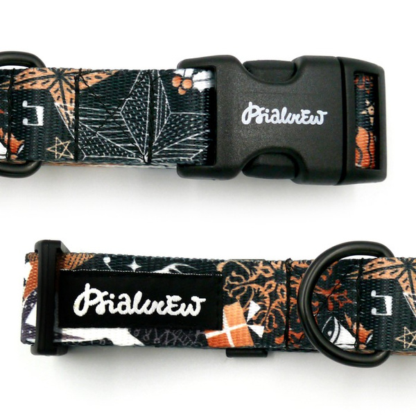 Dog Collar Psiakrew Deer Calls 2.5 cm, 1" wide black extras