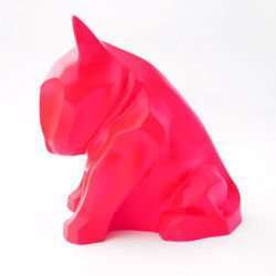 Fluorescent Sculpture Bull Terrier Dog