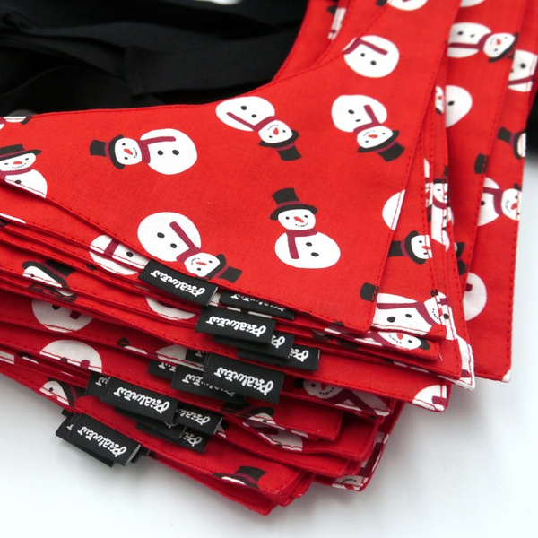 Premium Dog Bandana Snowmen handkerchief style to tie around your pet’s neck