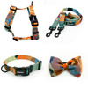 ACCESSORY KIT. Medium dog. Geo Snake Psiakrew Series; Collar, Harness, Leash, Bow Tie