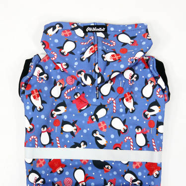Dog Hoodie Penguin Winter Psiakrew, reflective inserts, penguin print