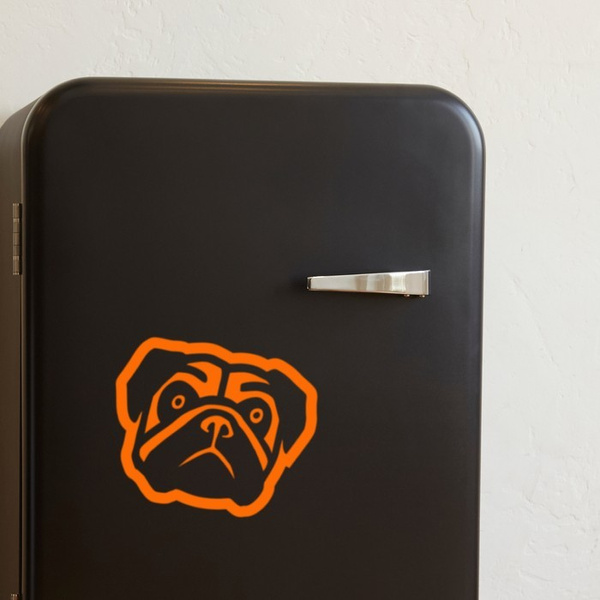 Pug Psiakrew dog car sticker for dark car bodies