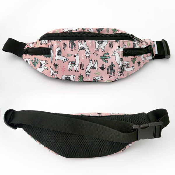 Fanny Pack Hip Bag, Bum Bag Psiakrew, Pink Llama Alpaca