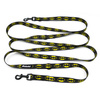 Long Dog Leash Bat Dog width 2 cm (0.78") wide, black snap hook 6 cm