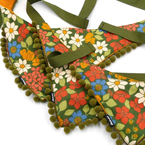 Orange Garden Psiakrew Bandana, gebundenes Taschentuch, Baumwollschal