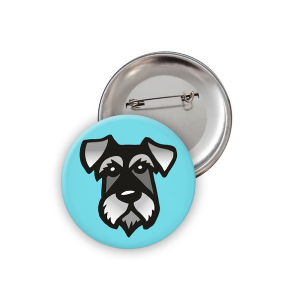 Pin Hund Schnauzer Psiakrew Button Badzyk 25mm