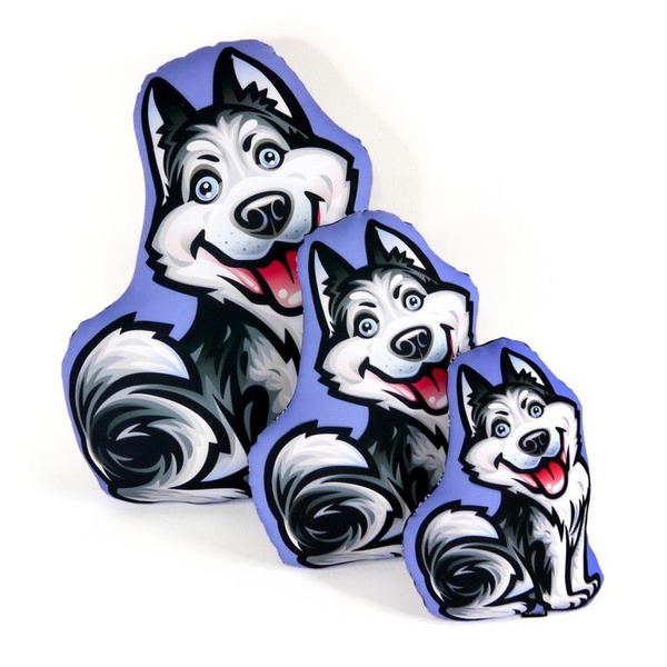 Sibirischer Husky Hundekissen Psiakrew Kuscheliges Maskottchen Plüschtier