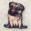 Pug Pillow Decorative Dog Cushion, Beige Mops, Carlin Cuddly Mascot Psiakrew