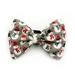 Dog Bow Tie, gift for dog, Pet Bow Tie, Bowtie, Collar Attachment, model Snowman