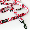 Dog Leash Snowman width 2 cm wide, black small snap hook 6 cm
